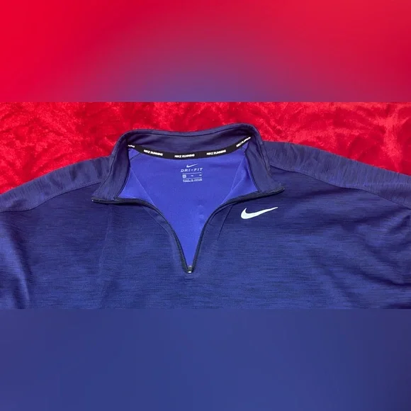 XL- Nike Navy Blue Running Shirt with Thumb Holes! Seriously like New! - Picture 7 of 15